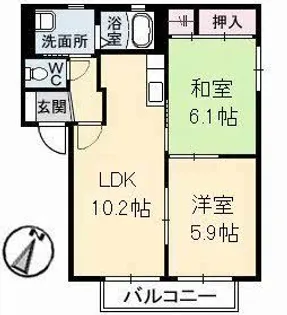 シャーメゾン K 五番館【2階】の間取り
