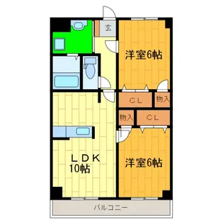 徳島県徳島市川内町鶴島【マンション】の間取り