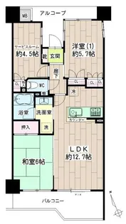 ナイスシティアリーナ武蔵小杉ブライトコート【2階】の間取り