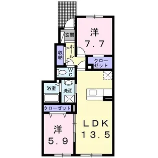 サウス・アヴェニュー【1階】の間取り
