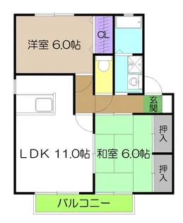 フローラ四月田 A棟【2階】の間取り