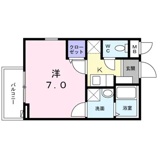 Tフラッツ富久町【3階】の間取り