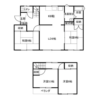 北海道釧路市興津2【一戸建】の間取り