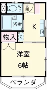 クレスコート国立【3階】の間取り