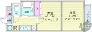 ロイヤルアネックス連坊【8階】の間取り