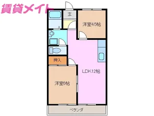 コーポ五反畑【1階】の間取り