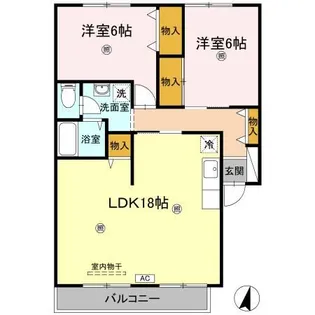 ラ・プランタン春日【1階】の間取り