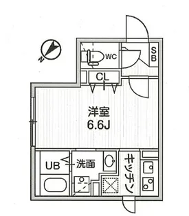 ウェルスクエアイズム下北沢EAST【4階】の間取り