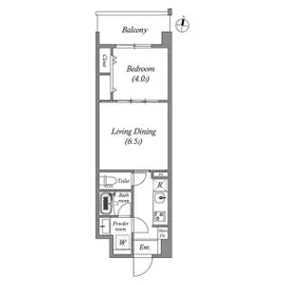 プランドール天王寺SOUTH【1階】の間取り