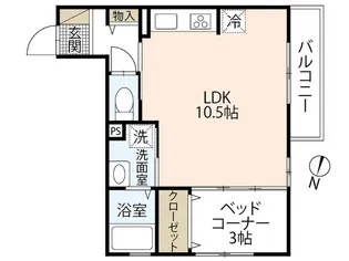 アリエッタ下温品【2階】の間取り