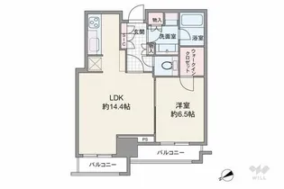 パークコート六本木ヒルトップ【6階】の間取り