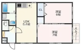 熊本県熊本市西区城山大塘1【アパート】の間取り