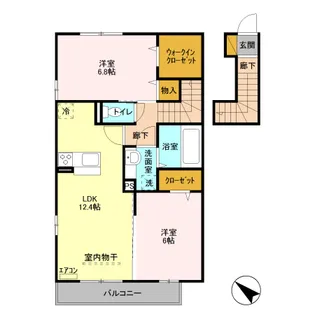 La・Luce Keyaki B【2階】の間取り