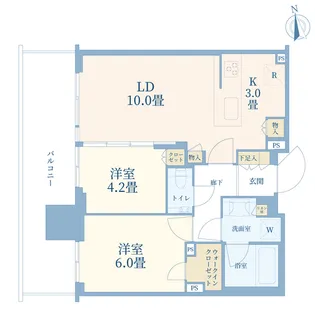 シティタワーズ東京ベイ ウエストタワー【5階】の間取り