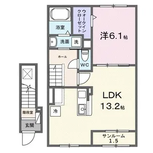 グレートハイツロイヤル11【2階】の間取り