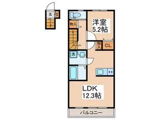 Clover Court【2階】の間取り