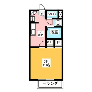 ブライト門山【1階】の間取り