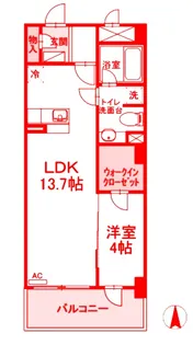 フィーノ武蔵小杉【3階】の間取り