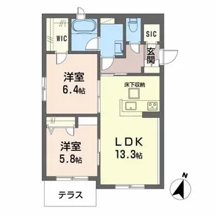 大阪府豊中市南桜塚3【マンション】の間取り
