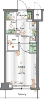 ガーラ大井町ゼームス坂上【3階】の間取り