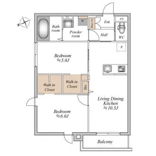 東京都立川市錦町3【アパート】の間取り