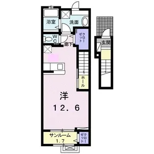 アルドール III-A【2階】の間取り