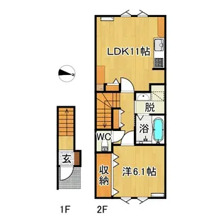 仮)俵元2丁目新築AP【2階】の間取り