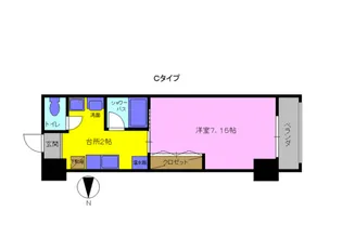 明日香大分駅南【7階】の間取り