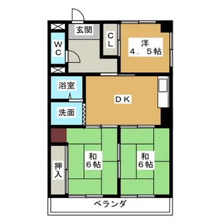 ナインズ平友【2階】の間取り