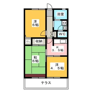 シティハイム高倉【1階】の間取り