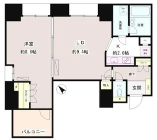フルール田町【11階】の間取り