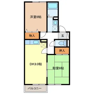 ツインスカイコート【2階】の間取り