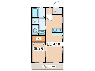 ラフール湘南【1階】の間取り