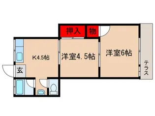 東コーポ【1階】の間取り