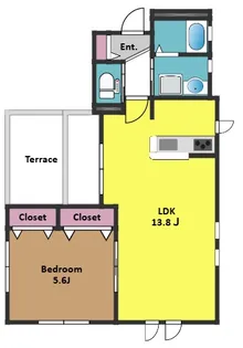 HARDY浜田山II【2階】の間取り