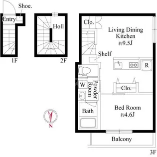 ウッドクレスト荒川レジデンス【3階】の間取り