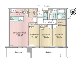 シティタワーズ東京ベイ セントラルタワー【21階】の間取り