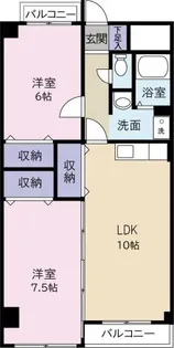 オカモトアパートメント【3階】の間取り