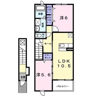 コンソラーレB【2階】の間取り