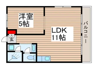 マンション市兵衛【1階】の間取り