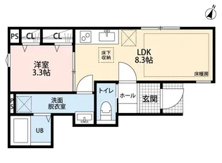 リーブルファイン草加新栄【1階】の間取り