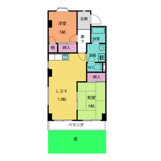 パークサイド志多山【1階】の間取り
