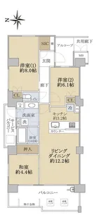 グランロジュマン豊中少路D街区【4階】の間取り