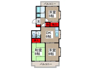 ルネッサンス1号館【3階】の間取り