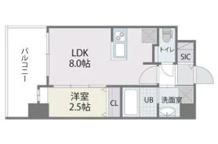 アルティザ博多ミッドシティ【12階】の間取り