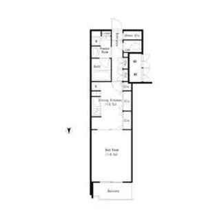 パークキューブ北浜【13階】の間取り
