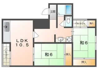 シャルル香里園【2階】の間取り