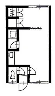 川端410ハイツA.B【1階】の間取り