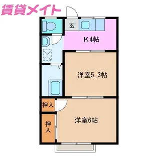 レジデンス神埜【1階】の間取り