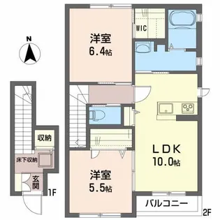 クラヴィエII【2階】の間取り